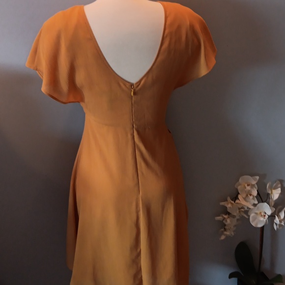 Bcbgmaxazria mustard yellow side cutout dress - Picture 5 of 7